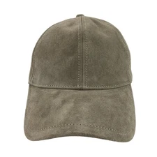 Rag & Bone Baseball Cap Hat Tan Cow Suede Leather Adjustable Strapback