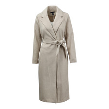 NEW LOOK Petite Stone Belted Longline Womens Coat RRP £54.99