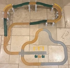 Geotrax Large Train Track 55pc Lot Straight Elevation Ramp Risers Curved Y Cross