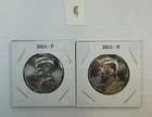2011 P & D UNC Clad Kennedy Half Dollar Set in CB Flips -Free Shipping - C