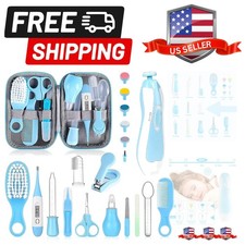Baby Grooming Kit, Infant Safety Care Set with Hair Brush Comb Nail Clipper N...