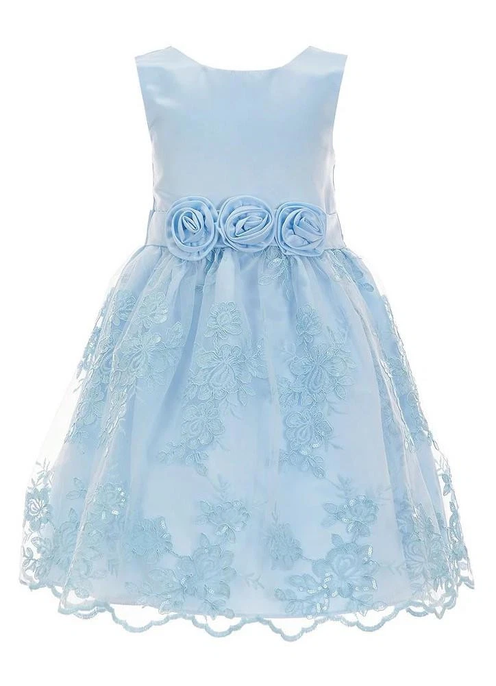 Robe D'été Fille Bonnie Jean Taille 8 - Imprimé Floral Sans Manches - Genoux - Très Bon état Occasion