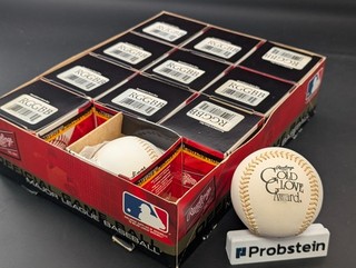 LOT of (12) MLB RAWLINGS Robert Parish Gold Glove Award Baseballs