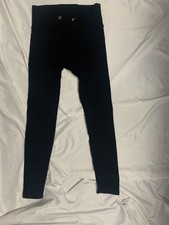 black, high-waisted, ribbed, athletic leggings size XS