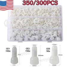 350Pcs Closed End Crimp Cap Copper Core Nylon Wire Connectors 22-10AWG Terminals