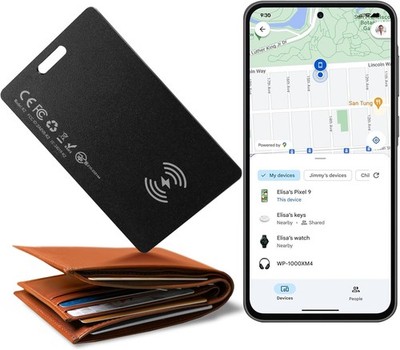 Wallet Tracker Card for Android Rechargeable Smart GPS Finder Thin IP68 Waterpro