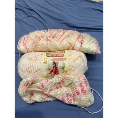 Bernat Softee Baby Yarn Peaches and Cream Variegated Light Acrylic 2 Skeins