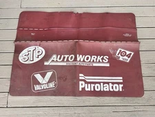 Vtg Mechanic Fender Cover STP Valvoline Quaker State Prestone Gas Oil Hot Rod