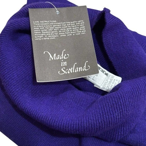 Lote de (5) prendas de cachemir defectuosas para artesanos - amarillo, negro, púrpura, azul Foto 2 de 4