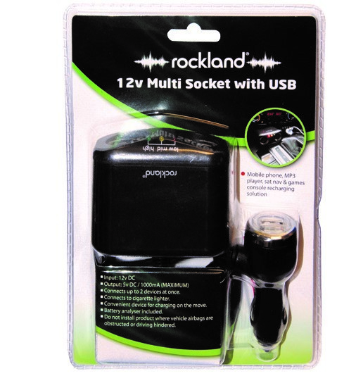 Rockland 12V/24V Multi Socket With USB Car Charger Kit Battery Analyser