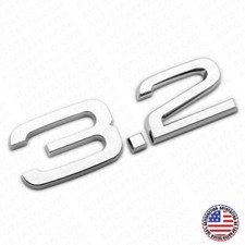 Audi Car Rear Trunk Deck Lid 3.2 Nameplate Emblem Badge Oem Chrome Sline Audi Car Rear Trunk Deck Lid 3.2 Nameplate Emblem Badge Oem Chrome Sline