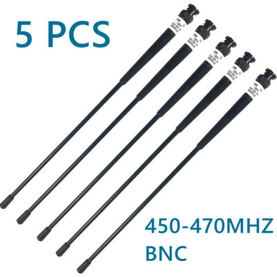 5pcs BNC whip antenna 450-470MHZ Compatible With GPS Surveying