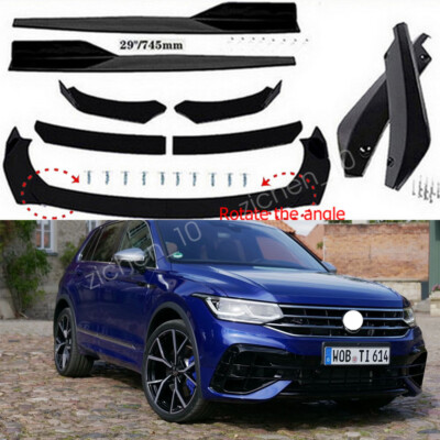 For Volkswagen Tiguan R-Line Front&Rear Bumper Lip Splitter Spoiler Side Skirt