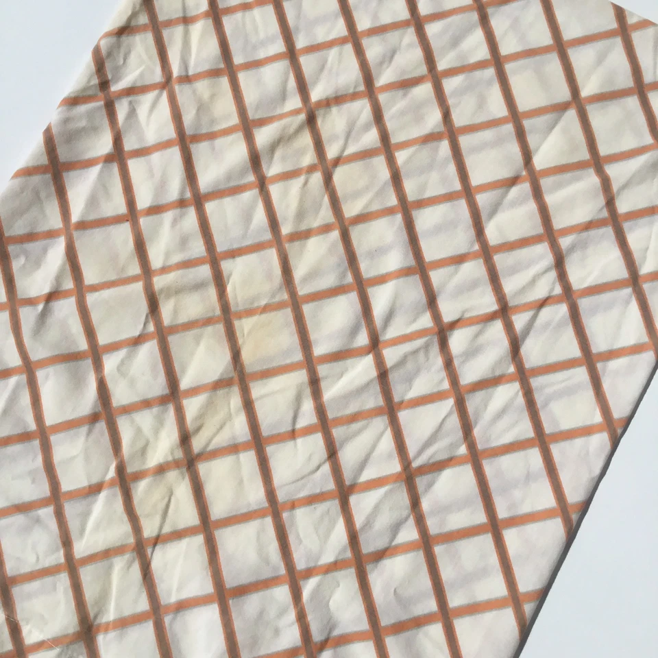 Sábana plana vintage con dos fundas de almohada 1970 retro naranja a cuadros 94"x 86" cañón Foto 3 de 4