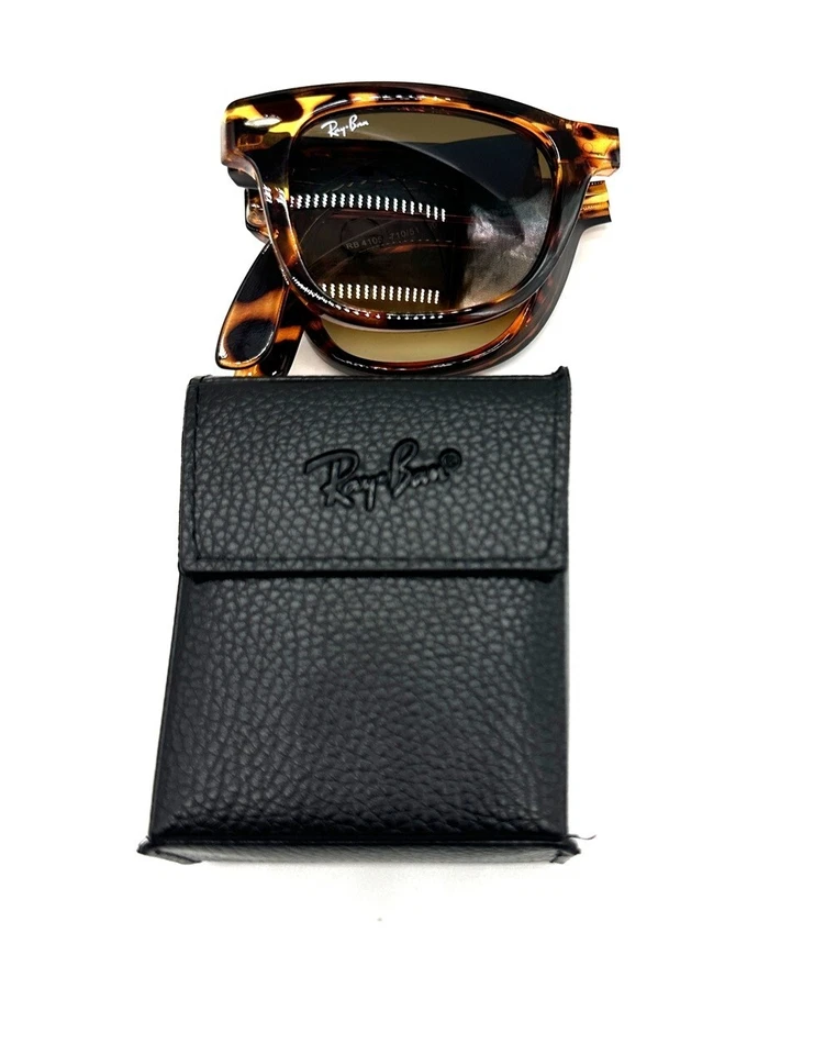 RAY BAN Sunglasses FOLDING WAYFARER Tortoise Brown Gradient RB4105
