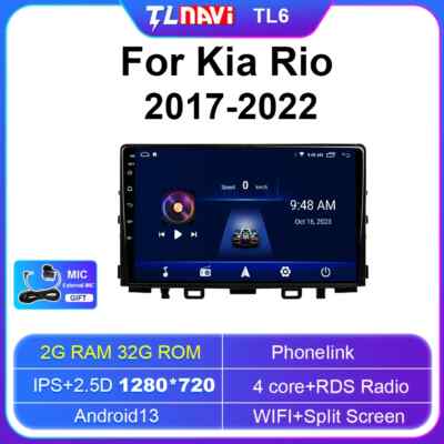 For Kia RIO Stonic Multimedia GPS Navi Screen Car Radio Stereo Video Player Auto