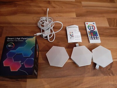  LED Wall Hexagon Lights Touch  3 stück 