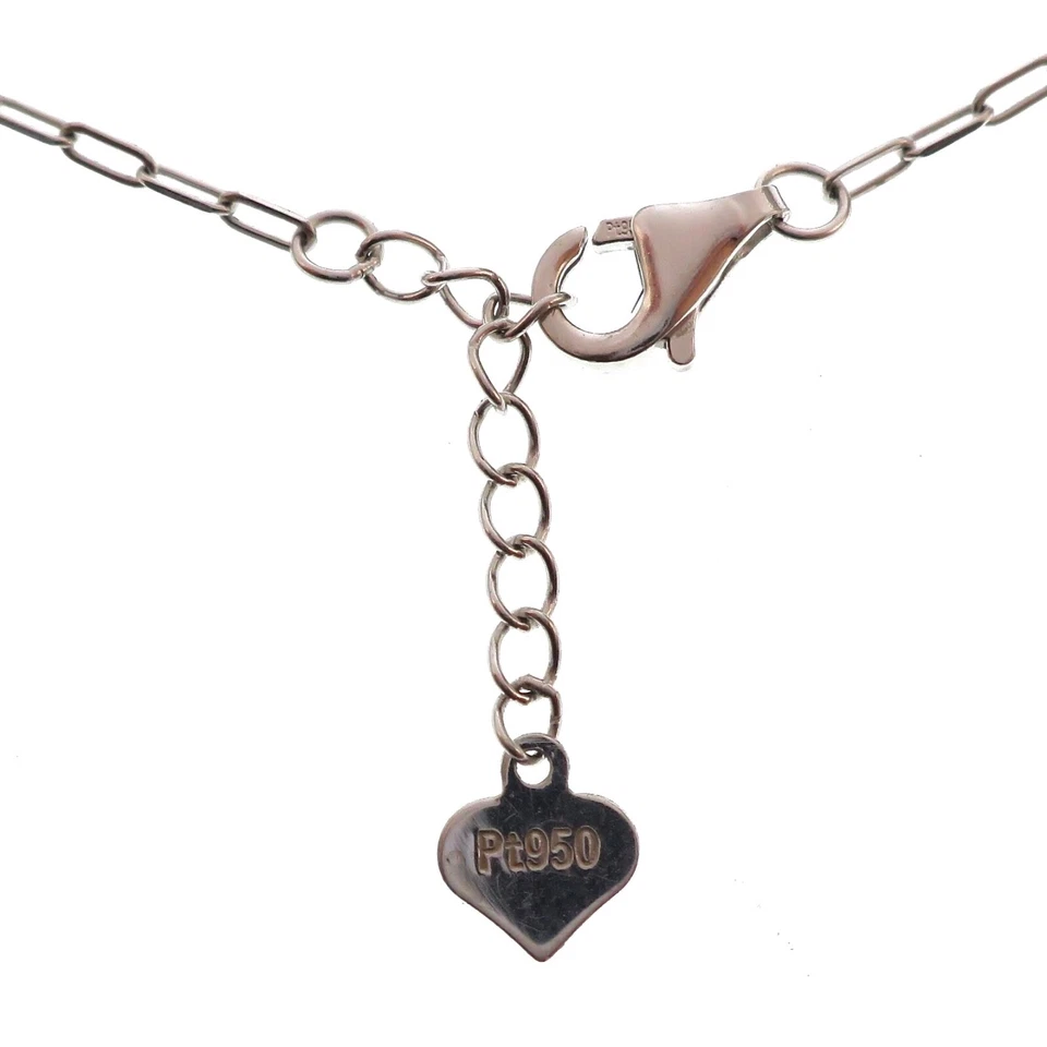 Platinum Pt950 Cross Pendant with Platinum Chain 17 inches Long - Image 3 of 4