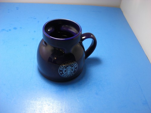 Starbucks Barista 24oz Round Dark Blue Big Wide Travel Mug with Lid - Picture 8 of 9