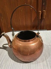 Antik franz&ouml;sischer Wasserkocher aus Kupfer&nbsp; Messinggriff&nbsp;