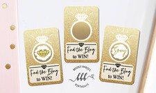 10 Bridal Shower Scratch off Cards Games Glitter Sparkle Gold Scratch Wedding
