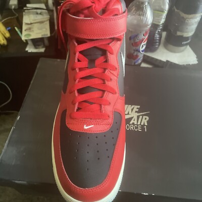Size Nike Air Force 07 Red And Black with straps Mids Air