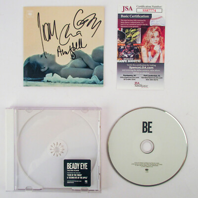 Liam Gallagher Gem Andy Chris Full Band Signed Beady Eye BE Compact Disc CD JSA