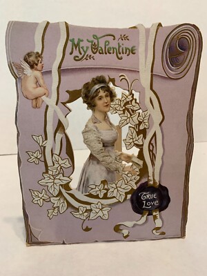 Glamourous woman, stand up panel, R. Tuck, circa 1907