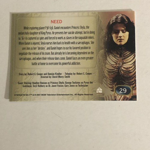 Stargate SG1 Trading Card #29 Amanda Tapping Christopher Judge - Picture 2 of 2