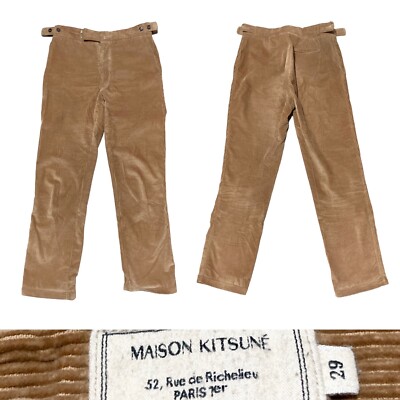 パンツ HERMES VINTAGE CORDUROY TROUSERS HERMES(エルメス) Leather lamb piping corduroy trousers/ラムレザー