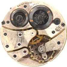 LOTHIAN LEVER SWISS POCKET WATCH MOVEMENT 15j 42.8mm EA