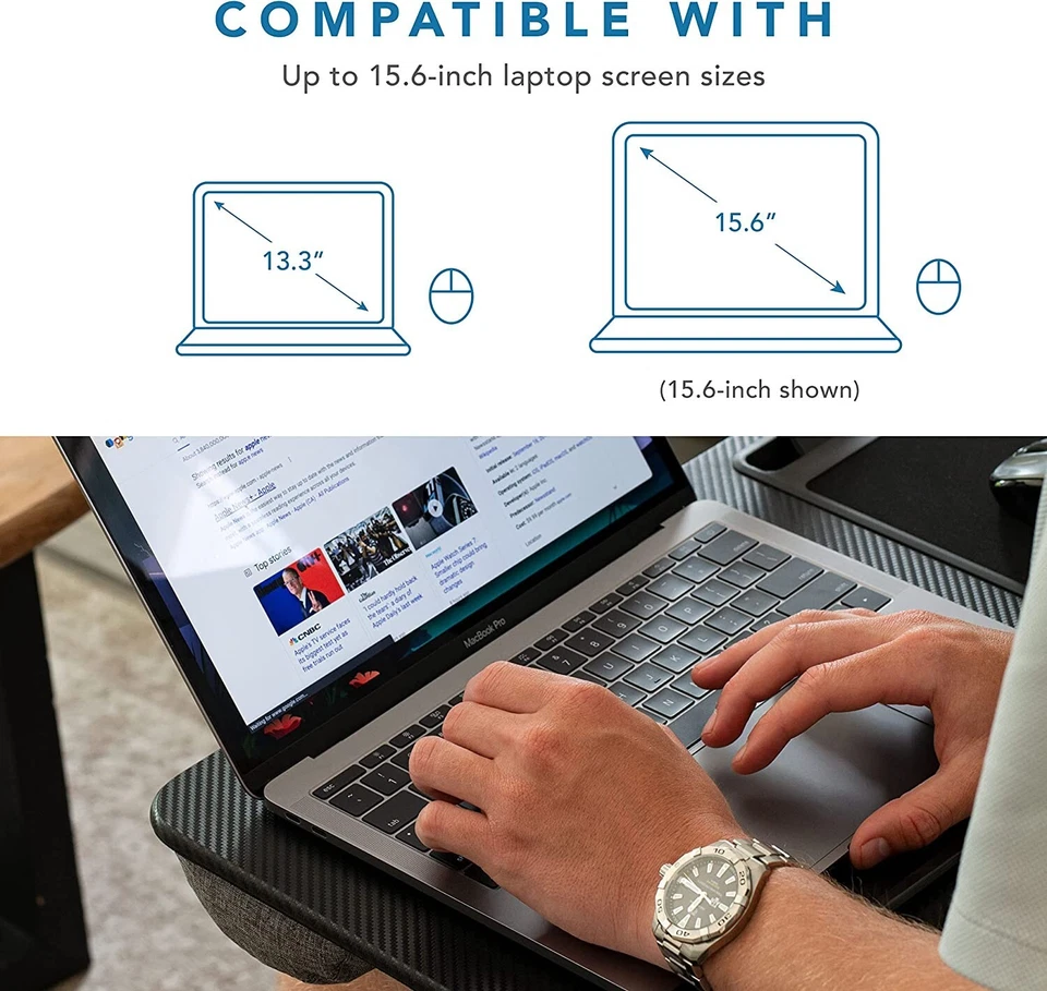 Ноутбук - стол на коленях с ковриком для мыши и держателем для телефона устройства (черный) - Изображение 2 из 4