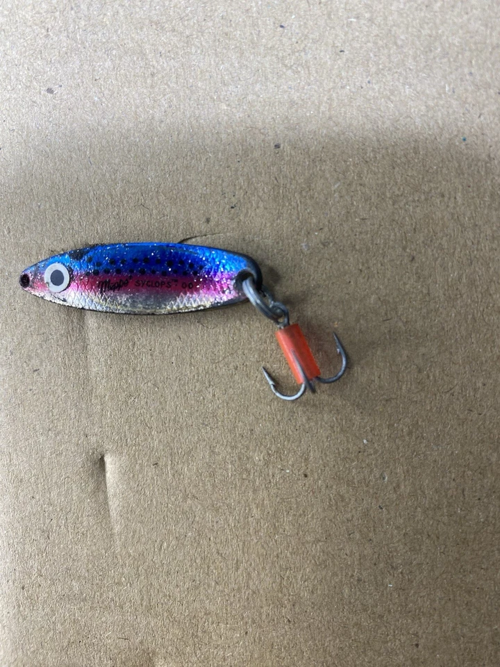 Cuchara señuelo de pesca Mepps Syclops rosa plata azul Foto 2 de 4