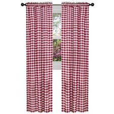 Checkered Panel Drape 60"x108" Gingham Buffalo Check Curtain PRICE PER PANEL