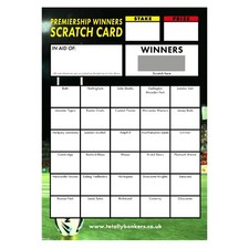 Rugby Union Fundraising Scratch Cards - 30 Square - A6 - 10 Pack - TB0011
