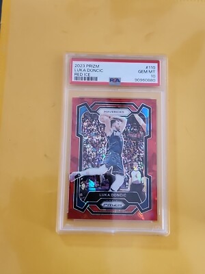ドンチッチ Luka Doncic Red Cracked Ice PSA 10 Luka Doncic 2023/24 Panini Select Premier Red Cracked Ice