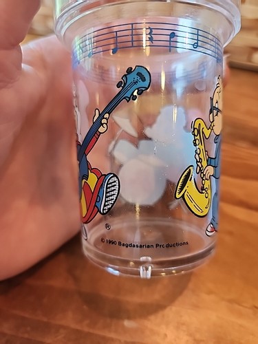 Tazza piccola plastica Alvin And The Chipmunks 1990 da collezione Juice Cup Storage Cup - Foto 6 di 9