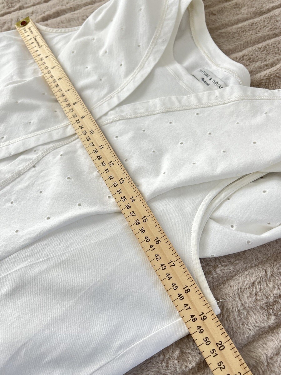 Top Madewell Holepunch Mix Flutter – Taille M – Couleur Blanc – Neuf Avec étiquettes (NWT)