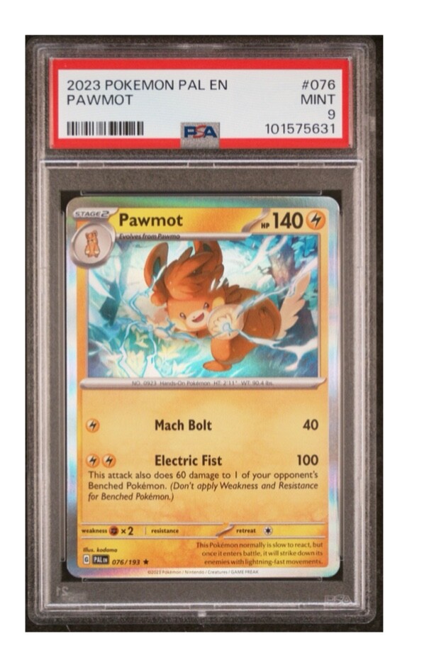 PSA 9 MINT 2023 POKEMON PAL EN-PALDEA EVOLVED 076 PAWMOT