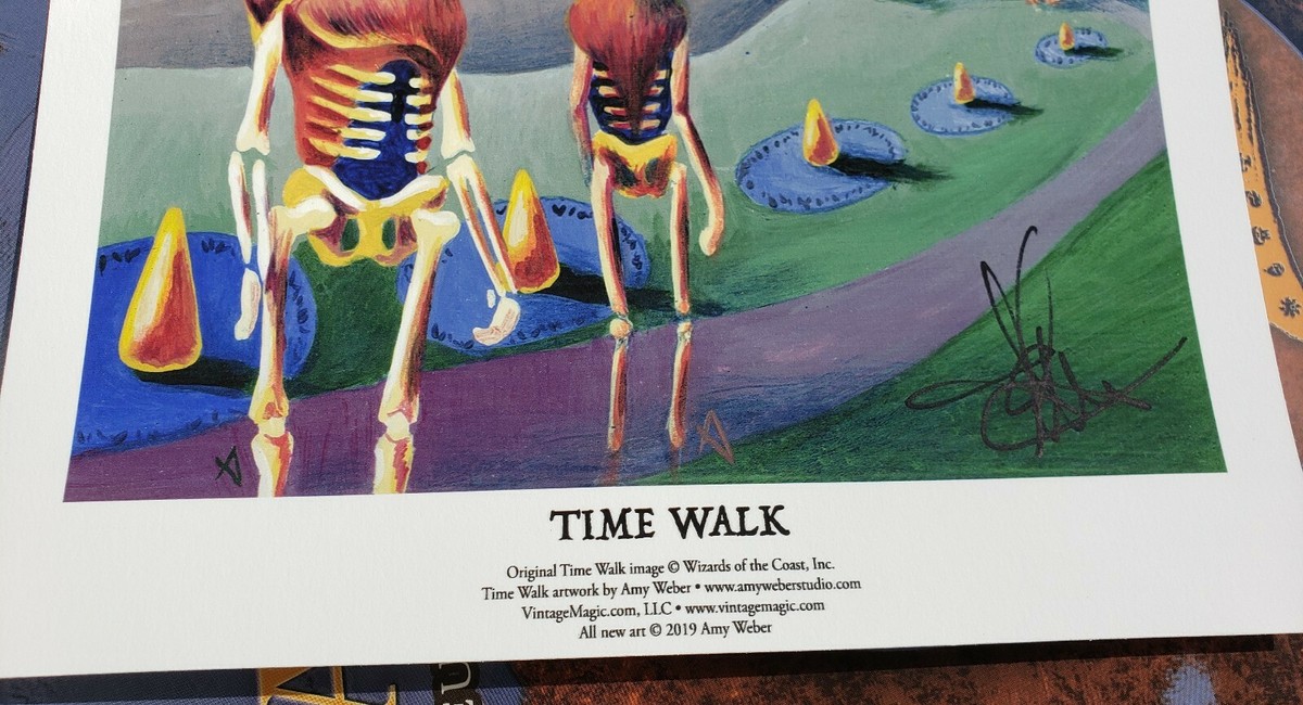 Signed MTG Magic Alpha/Beta/Unlimited Time Walk Print Giclee Signed MTG Magic Alpha/Beta/Unlimited Time Walk Print Giclee