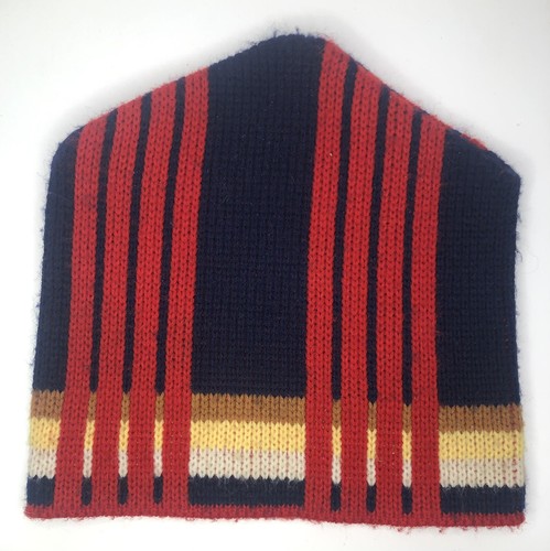 Vintage 1960's Mod Snow hat Toboggan ski knit winter beanie blue red yellow tan - Picture 2 of 9