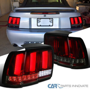 Fit Black 99-04 Mustang Cobra Headlights+Sequential Signal LED Tail Brake Lights
