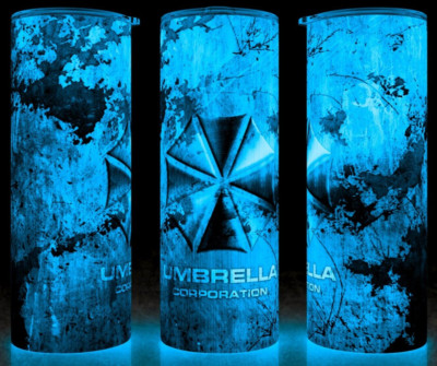 Glow in the Dark Resident Evil Umbrella Corp Blood Stained Cup Mug Tumbler