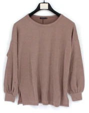 Staccato: Rib Knit Long Sleeve Pull Over Top - Multiple Colors Medium