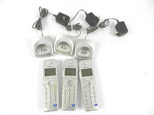 LOT(9) PANASONIC KX-TGEA20 B PNLC1050 Wireless Phone Charging Bases Cords D132