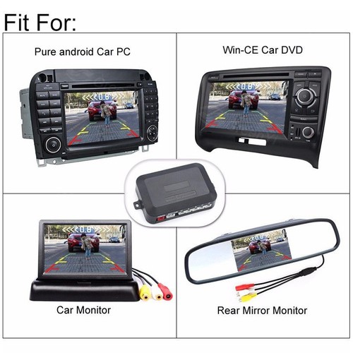 Visible Car Video Parking Reverse Backup Assistant Radar Alarm Set 4 Flat Sensor - Picture 10 of 12
