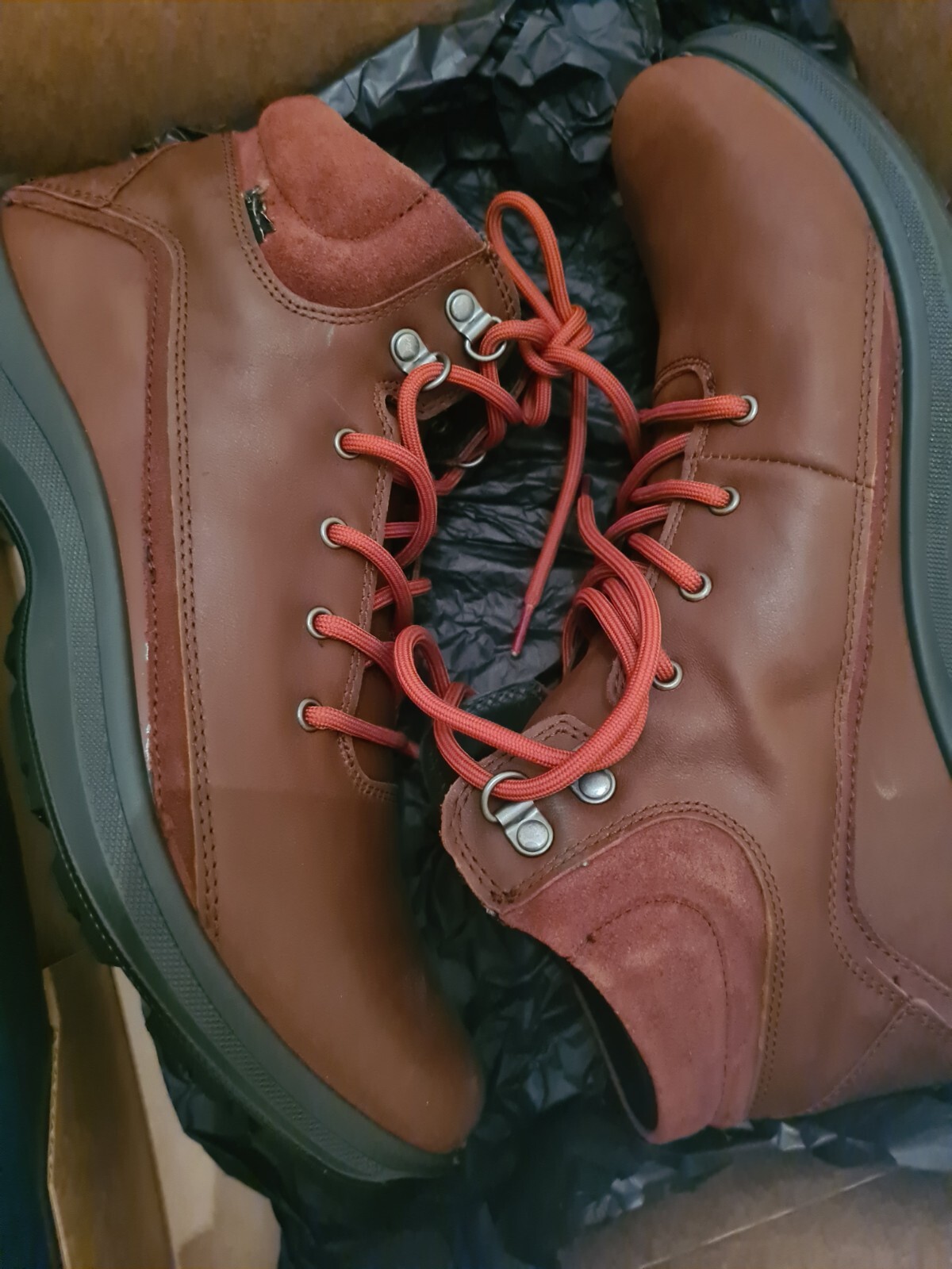 HOTTER PEAK II GTX TAN LEATHER GORETEX WATERPROOF WALKING BOOTS. UK 8