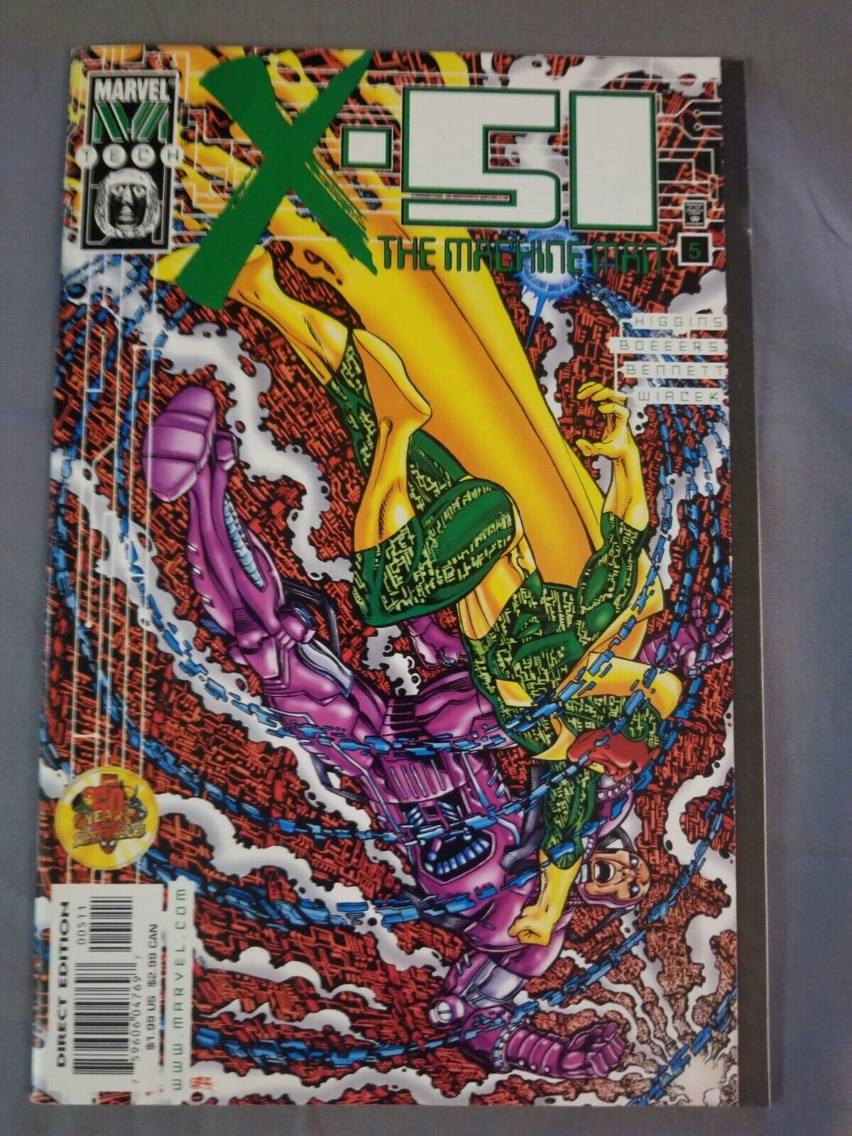 Marvel Comics X-51 THE MACHINEMAN Comic Book - Issue # 5 -Direct Edition
