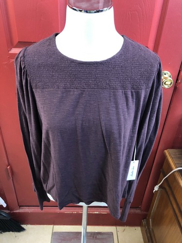 Another Love Womens Crew Neck Long Sleeves Gray Short dress Top Large L