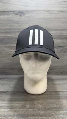 Adidas Tour 3 Stripe SnapBack Black Golf Hat PGA Adjustable
